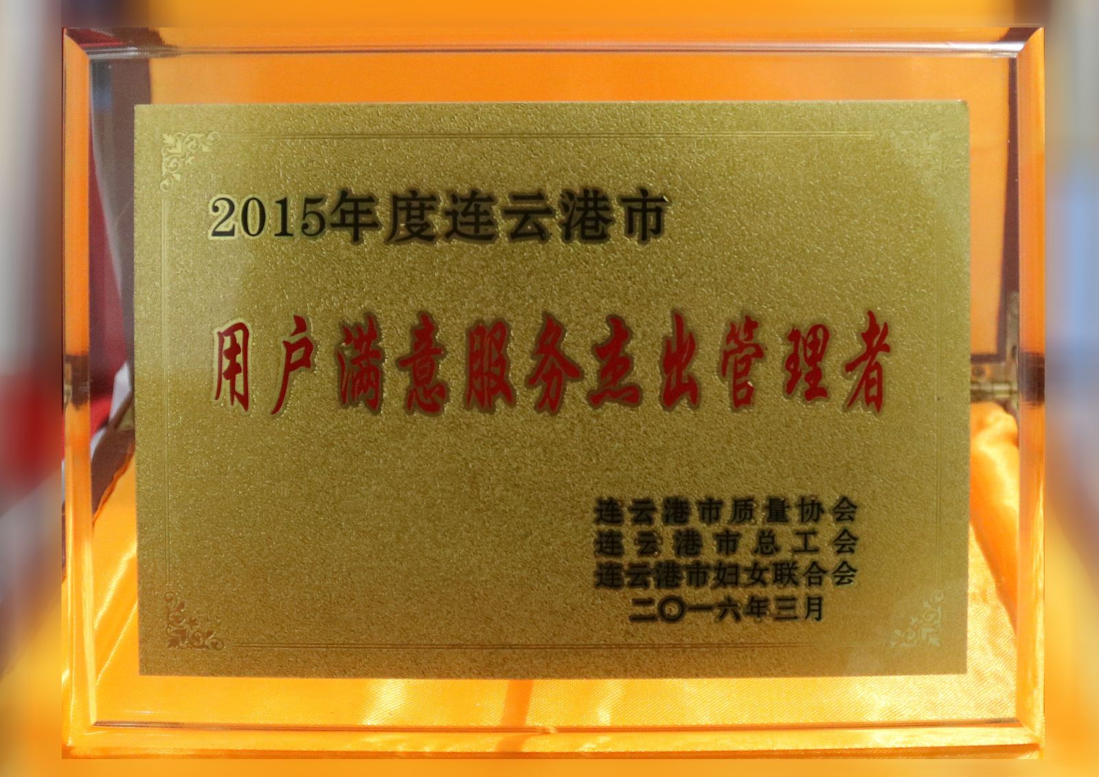 公交新浦公司朱華麗同志榮獲“2015年連云港市用戶滿意服務(wù)杰出管理者”稱號(hào)